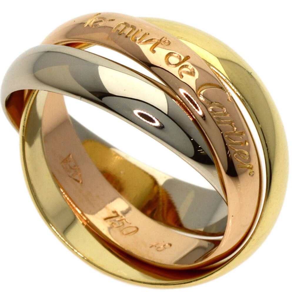 Cartier Trinity #48 Ring, 18K Yellow Gold/18K White Pink Gold, Women's, CARTIER